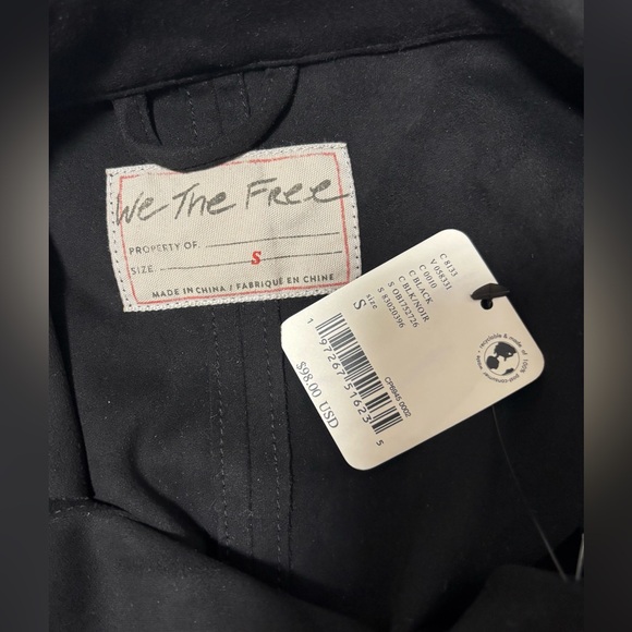 NWT Free People Black Lacey Vegan Suede Vest, Size S - Picture 3 of 8